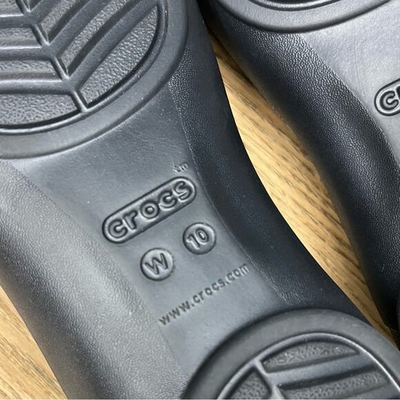 CROCS Kelli Black Ballet Flats Round Toe Slip On Comfort Shoes Women’s Size 10 - Picture 7 of 7